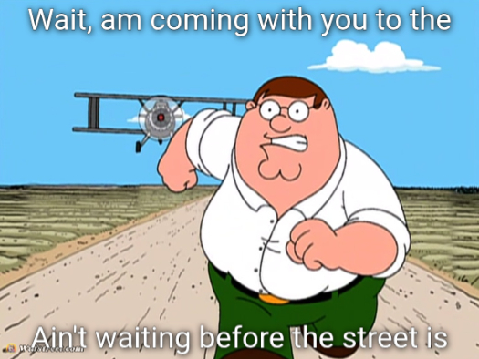 Peter Griffin running away