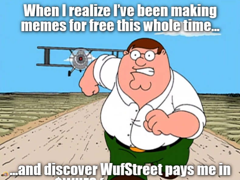 Peter Griffin running away