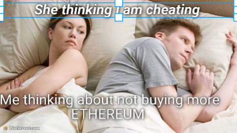 I bet he's thinking of other woman