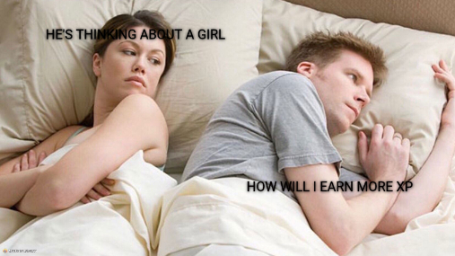 He's probably thinking about girls