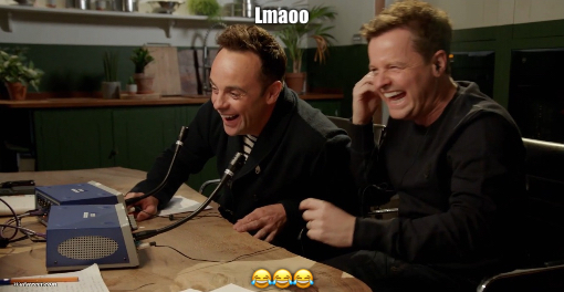 Ant and Dec laughing