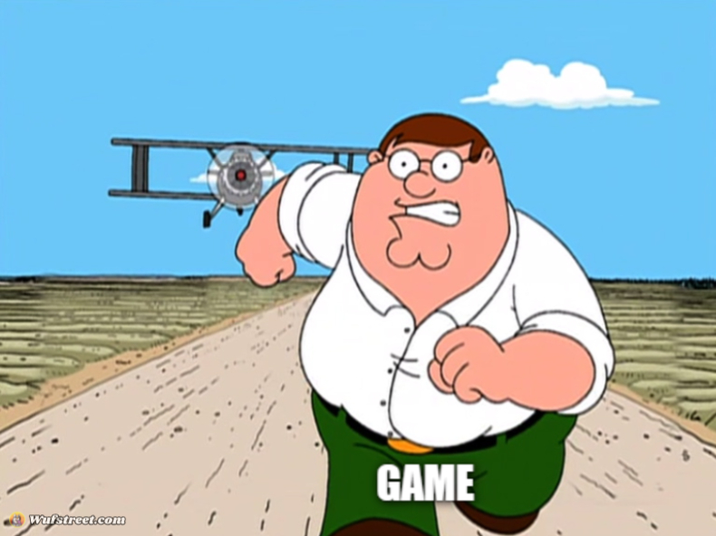 Peter Griffin running away