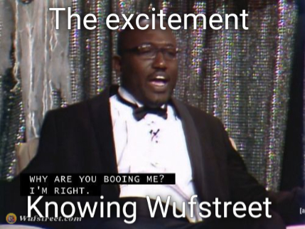 Why are you booing me? I'm right.