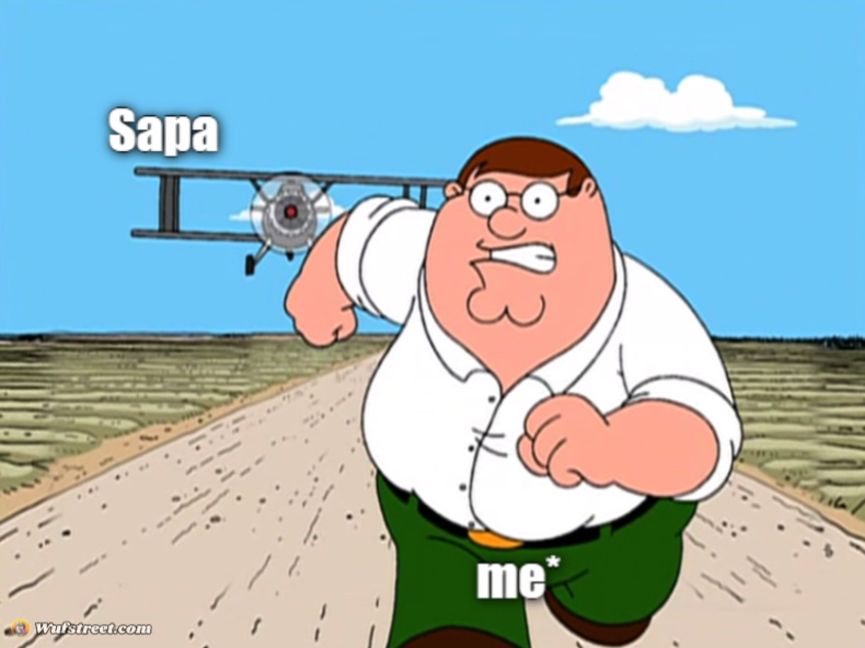 Peter Griffin running away
