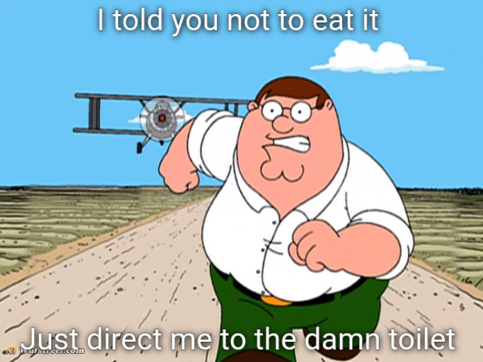 Peter Griffin running away