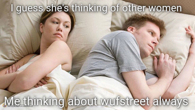 I bet he's thinking of other woman