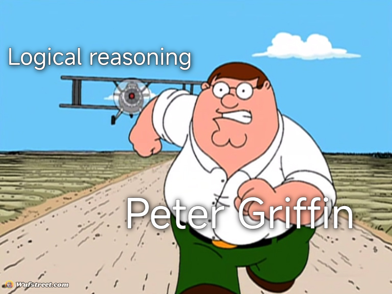 Peter Griffin running away