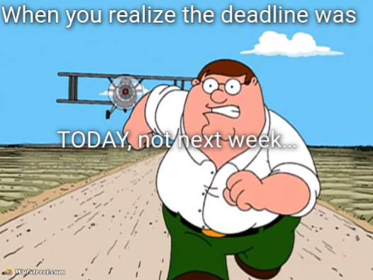 Peter Griffin running away