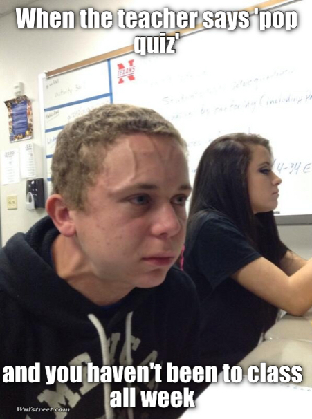 Boy holding his breath