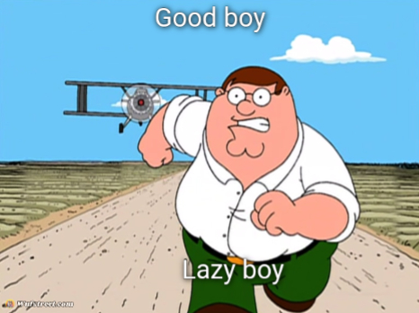 Peter Griffin running away
