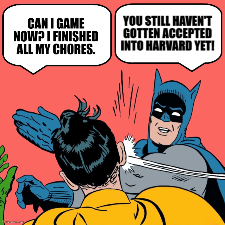 Batman slapping Robin