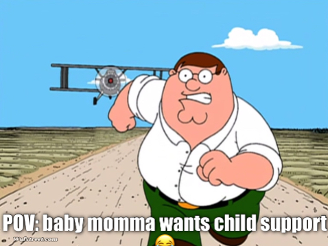 Peter Griffin running away