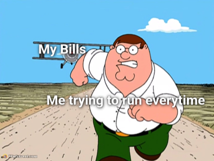 Peter Griffin running away