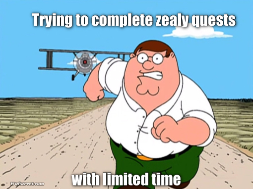 Peter Griffin running away