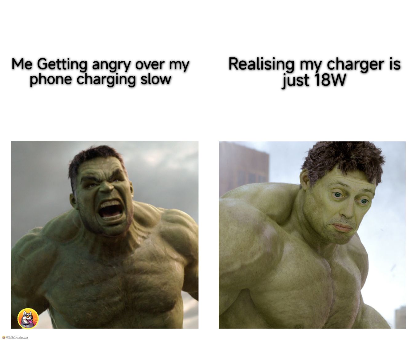 Hulk angry then realizes he's wrong