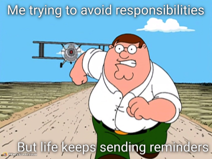 Peter Griffin running away