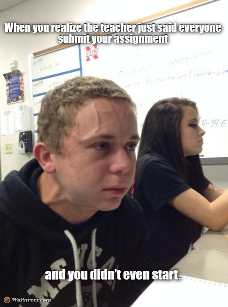 Boy holding his breath