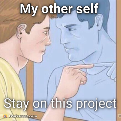 Pointing mirror guy