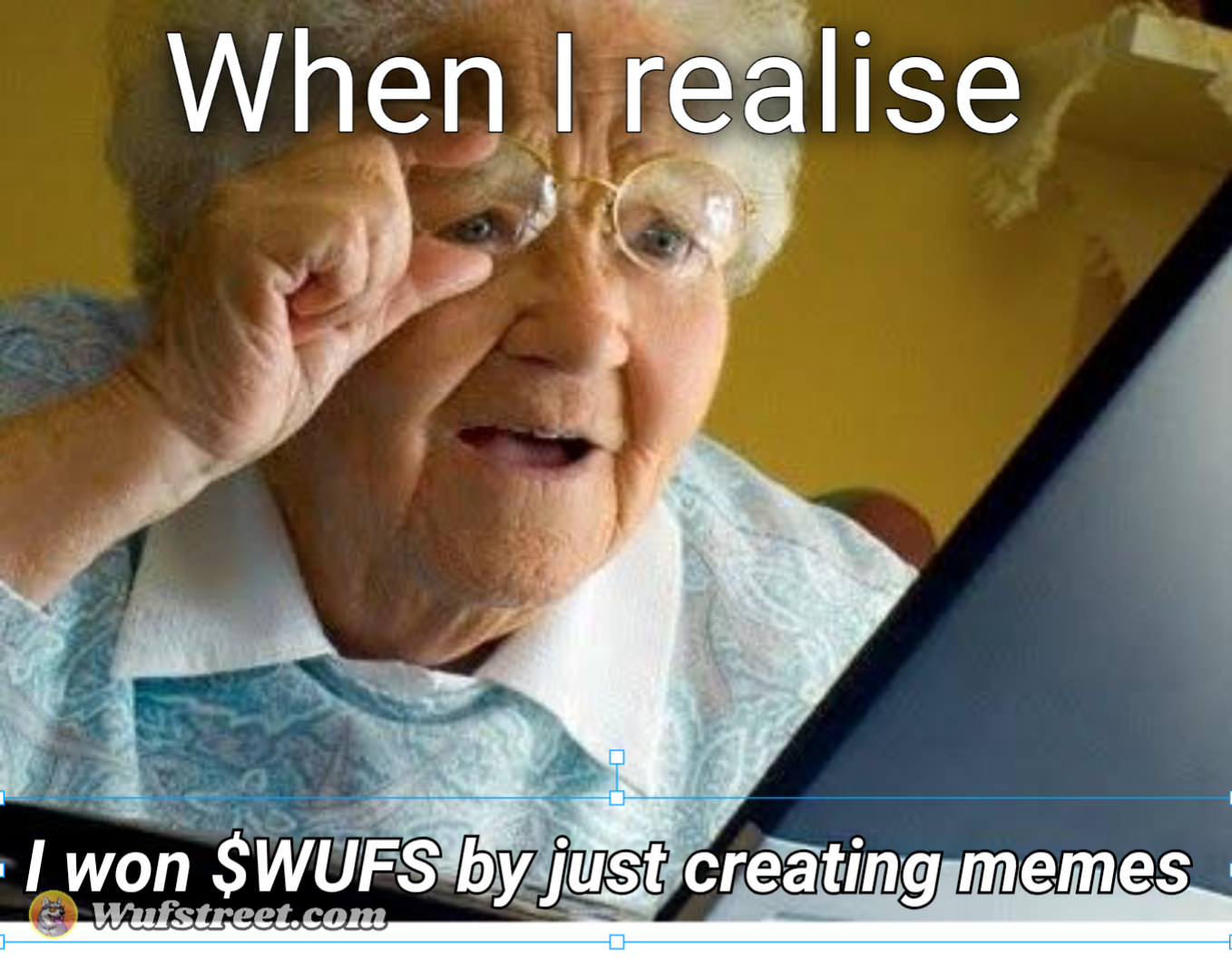 old lady at computer