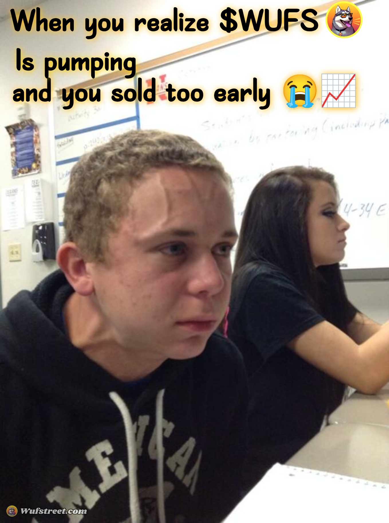 Boy holding his breath